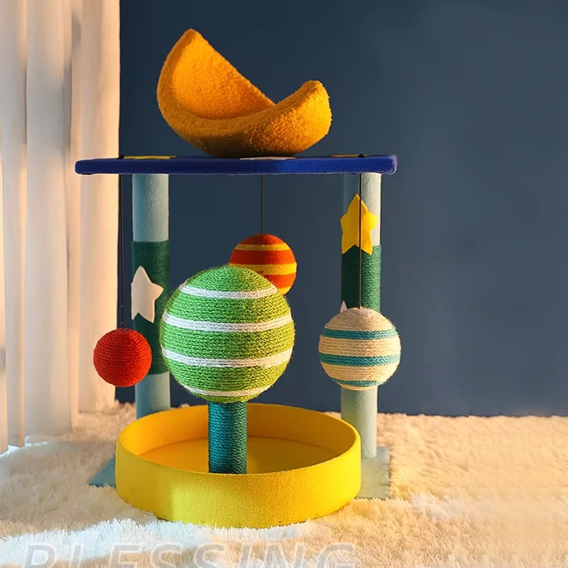 【XKMPJ-1】Wholesale Pet Supplies Furniture Cat Climbing Tree With Sisal Cat Trees House Scractcher Tower For Kitten Playing Cat Toy 1