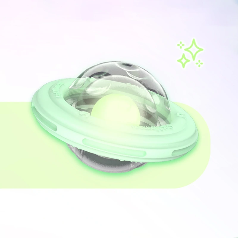 wholesale green Planet shape luminous   cat toys teasing cat ball track ball teasing cat stick toy ball creative cat self high boredom relief supplies 1