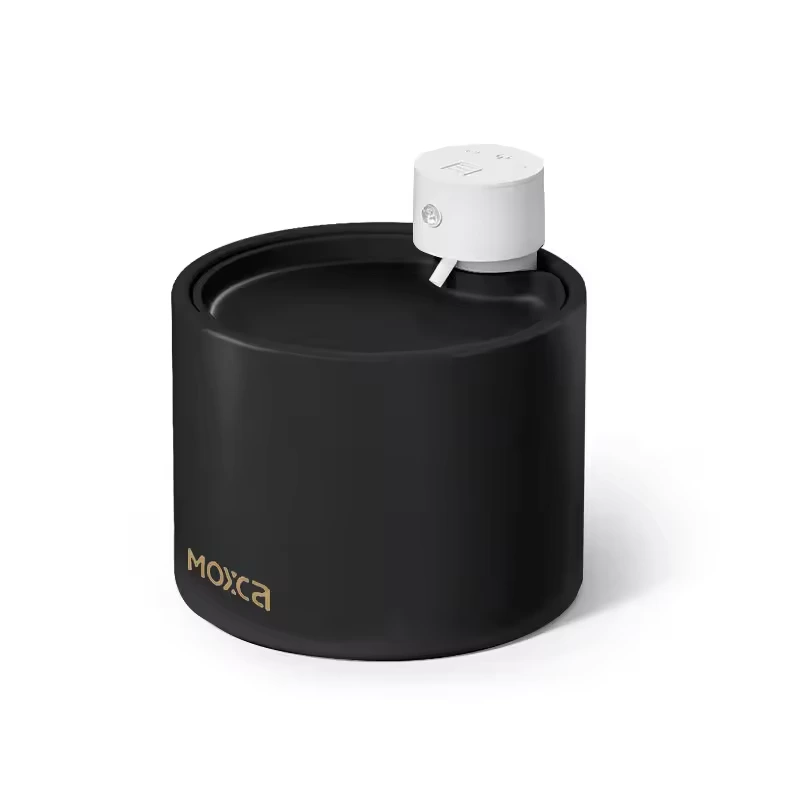 wholesale black  2L Pet Automatic Water Dispenser Constant Temperature Flow Water Unplugged Wireless Ceramic Cat Dog Water Fountain 1