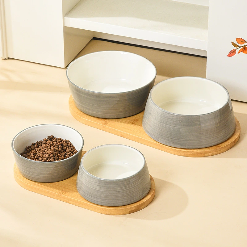 wholesale Tazón para gatos grande y pequeño Tazón de cerámica para perros Tazón de comida para gatos Tazón de arroz para mascotas Tazón de arroz para comida para gatos Tazón para perros Tazón para beber para perros Tazón de comida antiderrames 1
