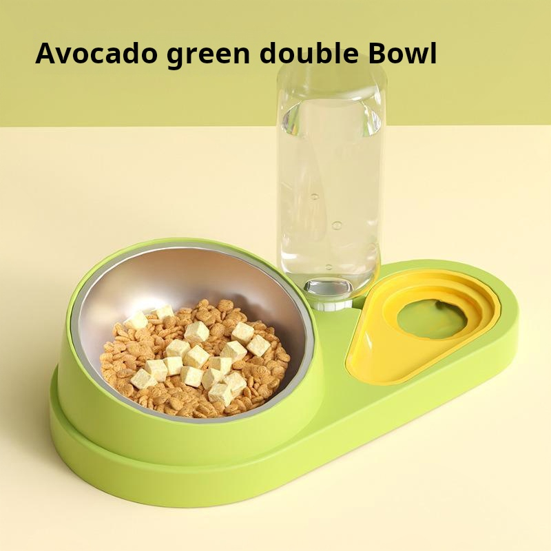 groothandel 3-in-1 voeding & Drinksnacks Alles-in-één voerbak Multifunctionele voerbak Dubbele voerbak Enkele voerbak - groene dubbele voerbak 1