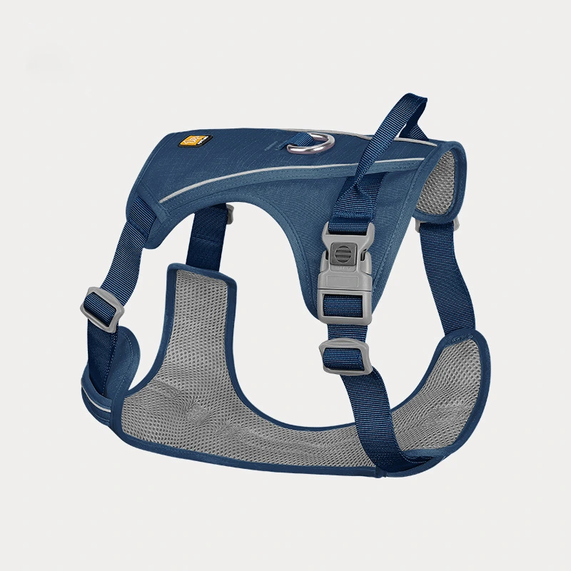 Manufacturer OEM Custom Adventure Pet Harness Outdoor Walking Wholesale Comfortable Soft Reflective Dog chest Harness blue pet collar pet leashes 1