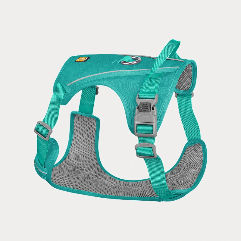 Manufacturer OEM Custom Adventure Pet Harness Outdoor Walking Wholesale Comfortable Soft Reflective Dog chest Harness green pet collar pet leashes-1721962952281761 1
