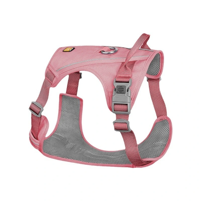 Manufacturer OEM Custom Adventure Pet Harness Outdoor Walking Wholesale Comfortable Soft Reflective Dog chest Harness pink pet collar pet leashes-1722999196121423 1