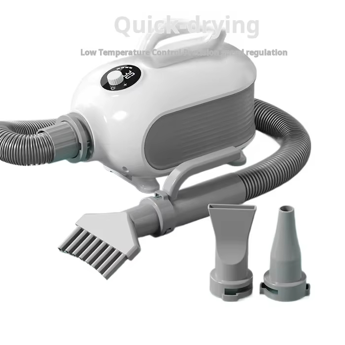 Control Pet Blow Dryer Adjustable Temperature Grooming Dryer with LED Display and 3 Nozzles for  Pet Drying 1