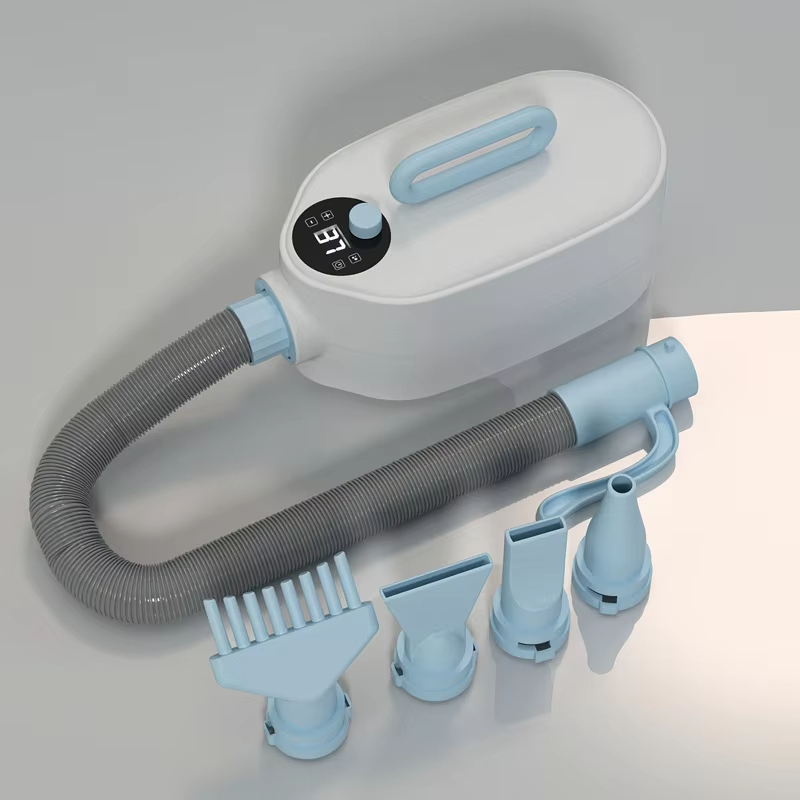 BLUE-OEM Pet Grooming Dryer Machine Water Stepless Speed High Velocity Blower Mute Cat Dog Hair Dryer-1730086908416550 1