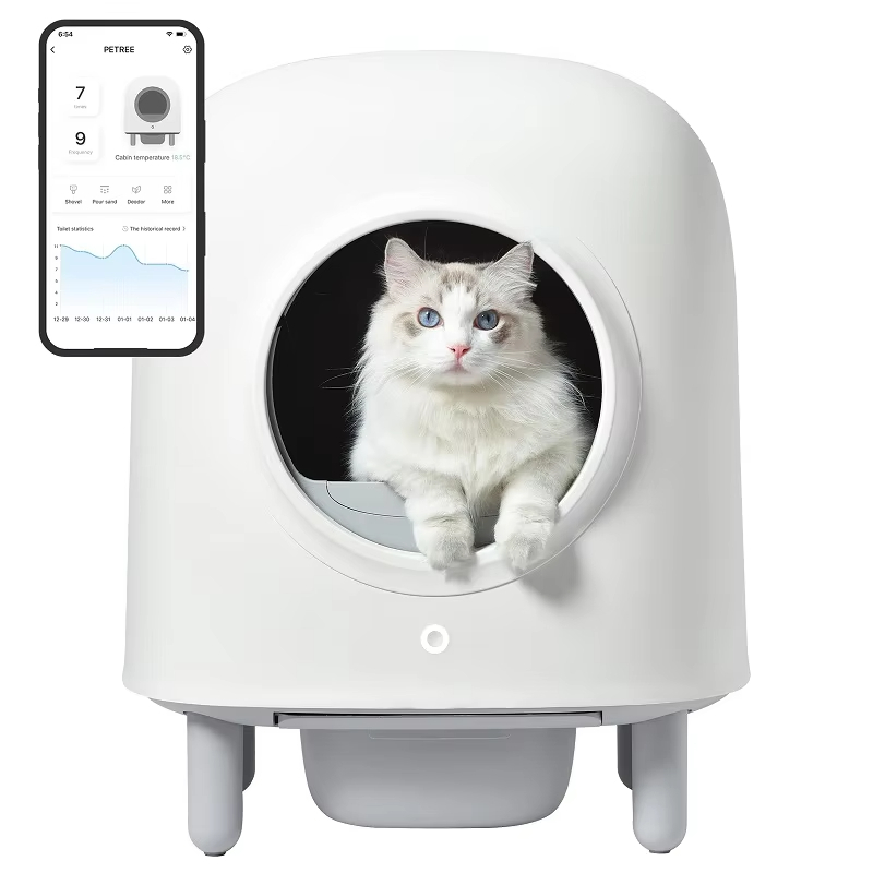 Hot Selling Petree Cabinet Automatic Smart Toilets Wifi Quick Cleaning Self-Cleaning Toilet Self Clean Large Big Cat Litter Box 1