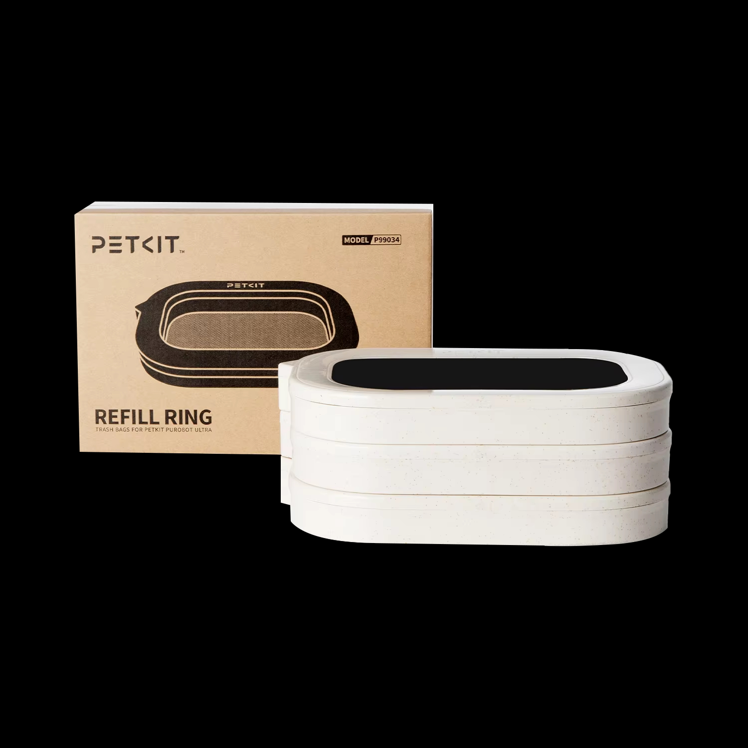 Rellene el embalaje de residuos automático liso del 100% del anillo con reconocimiento RFID para la caja de arena para gatos Petikit 1