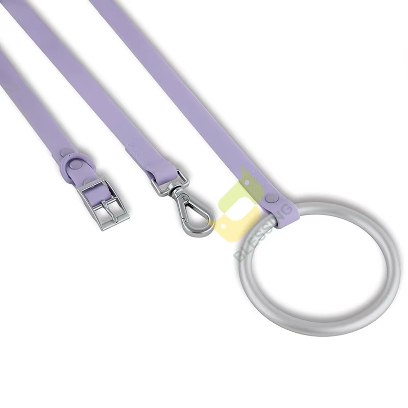 Purple-High-Quality Faux Leather Dog Leash and Collar Set: The Perfect Blend of Functionality and Elegance 1