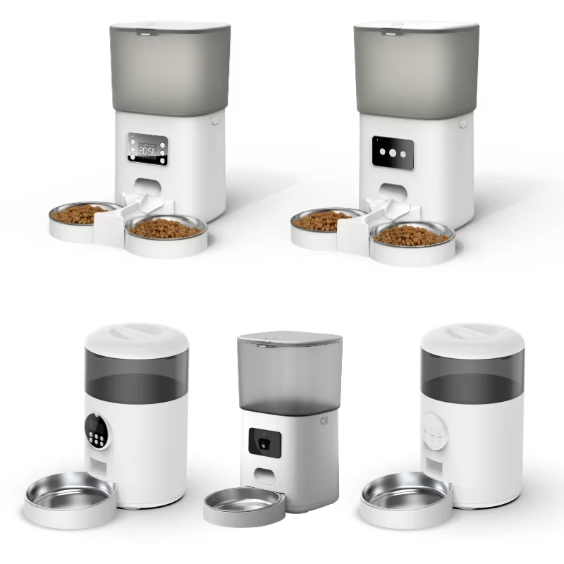 OEM Factory Wholesale Automatic Pet Feeder Dogs Cats Stainless Steel Bowl Smart Food Dispenser Wifi Remote App Control 1