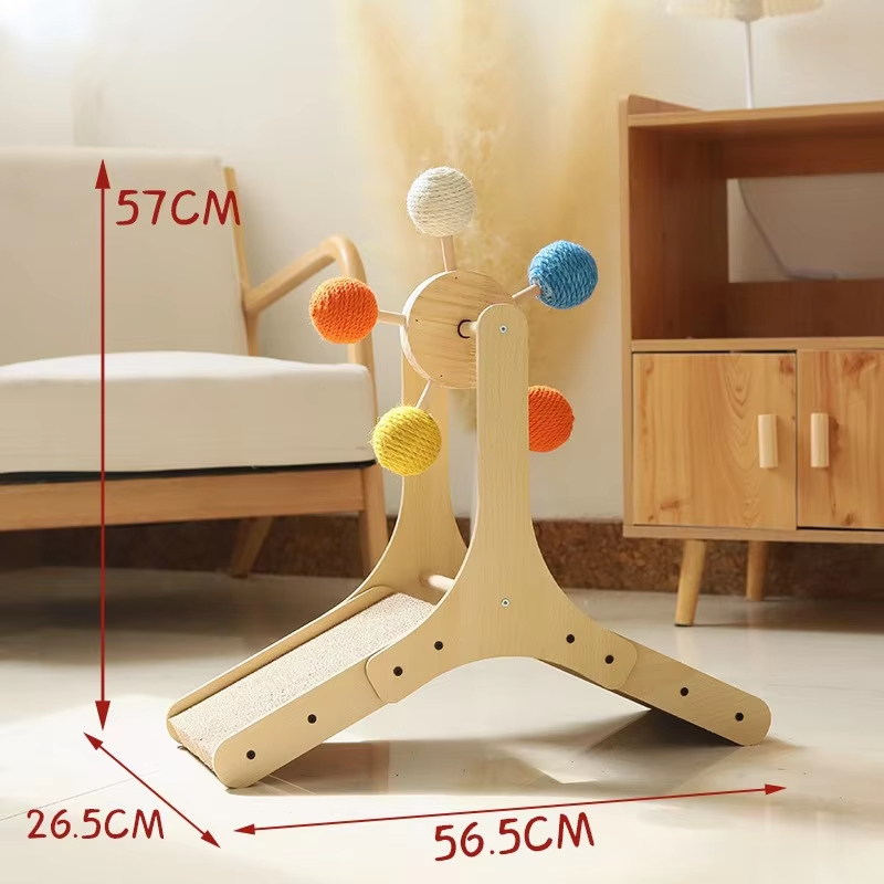 Original factory Sustainable Sisal Cat Scratch Board with Ferris Wheel Design - Fun & Durable Claw Scraper for Cats 1
