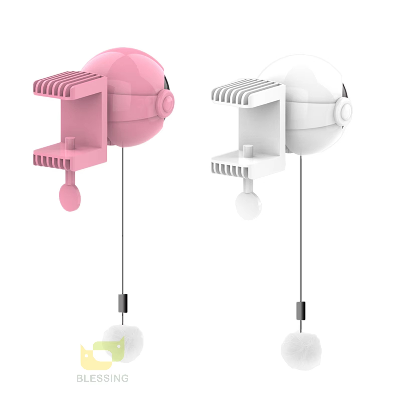 Blanco-nuevo juguete para gatos divertido juguete de bola de rompecabezas para gatos varilla de resorte de elevación automática bola de elevación yo-yo rompecabezas interactivo juguetes inteligentes para mascotas 1