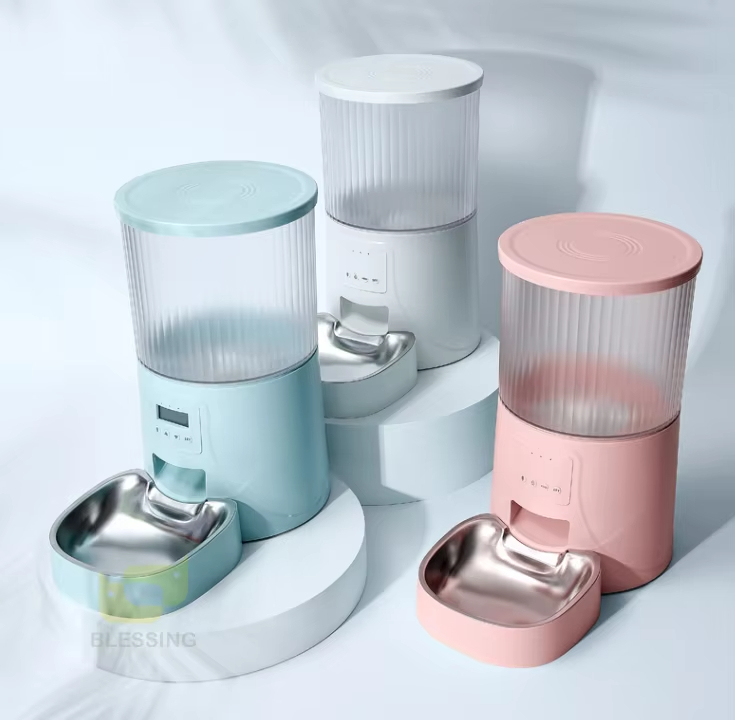 Comedero Automático para Mascotas Rosado con Control Wi-Fi Dispensador Automático de Comida Inteligente de 4L con Grabación de Voz 1