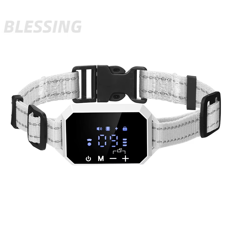 White-Wholesale price Advanced GPS Dog Trainer Collar Waterproof Vibration & Shock with 1000-Meter Range 1