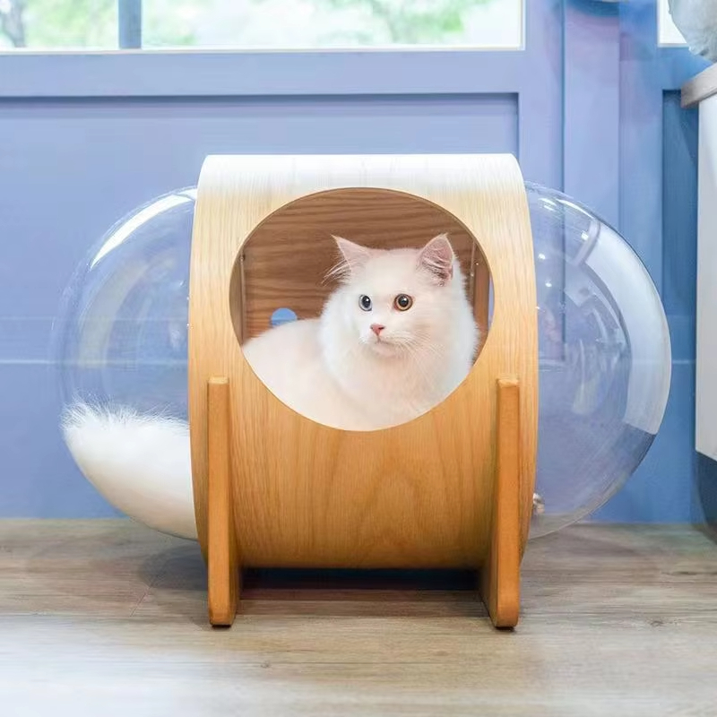 Transparent acrylic cat nest supplies  integrated chamfer sleeping space cat Four Seasons Universal Portable sucker 1