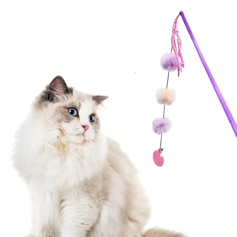 Palo de gato resistente a mordeduras de plumas de campana de varilla larga con mejores ventas 1