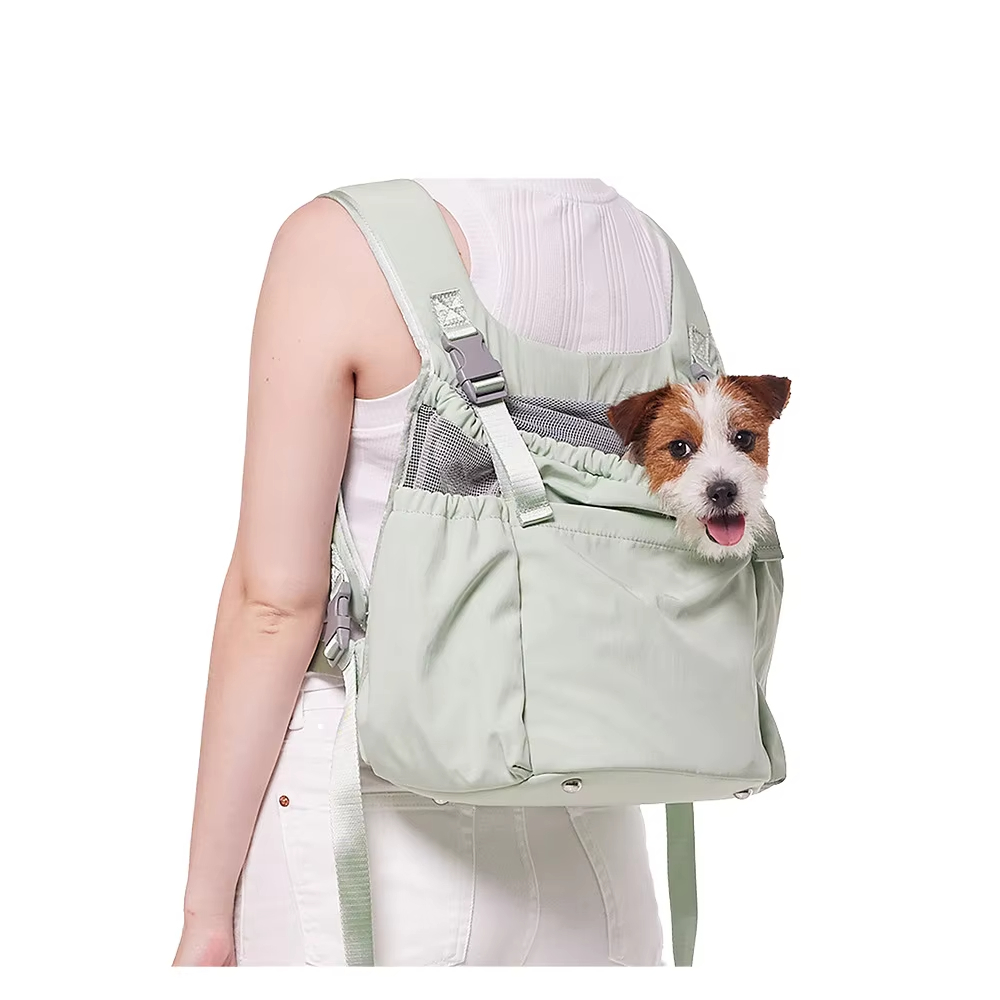Mochila transportadora para perros personalizada, para caminar al aire libre, gran capacidad para mascotas pequeñas, cachorros, gatos, correa más ancha, resistente al agua 1