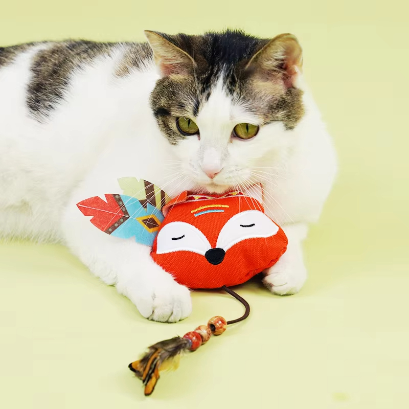 Jungle Series Fox-Nuevos productos de juguetes de movimiento interactivo para mascotas más vendidos, juguete de peluche para gatos 1