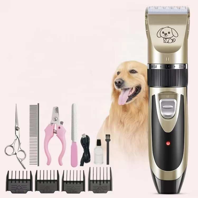 Goud-elektrische huisdier professionele verzorgingsmachine Hondenhaartrimmer Scheerapparaten Haarsnijder Kat Hond Kapsel Scheerapparaat 1