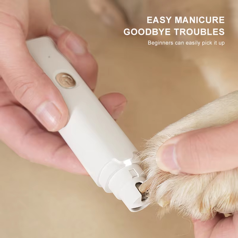 Wit-Pijnloze Poten Verzorging Professionele LED Oplaadbare Elektrische Huisdier Nageltrimmer Dikke Nagels Gemakkelijk te gebruiken Hond 1