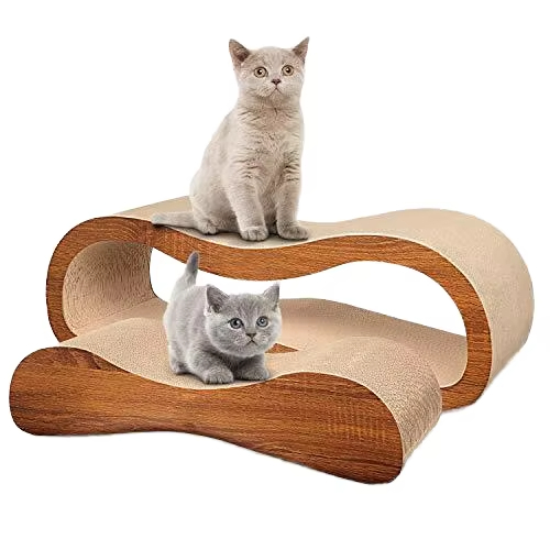 Tablero rascador para gatos reclinable combinado 2 en 1, venta directa de fábrica, resistente al desgaste, fácil de limpiar, escalada para gatos personalizable 1