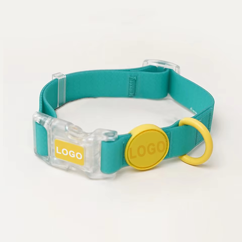 Collares de perro recubiertos de PVC Verde-impermeable con relieve antideslizante, collares de perro coloridos, suaves y duraderos 1
