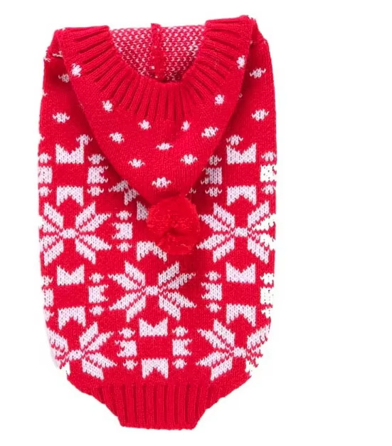 Vintage Knit Christmas Warm Soft Winter Pet Dog Sweater Red sweater Dog Clothes Pet Accessories 1