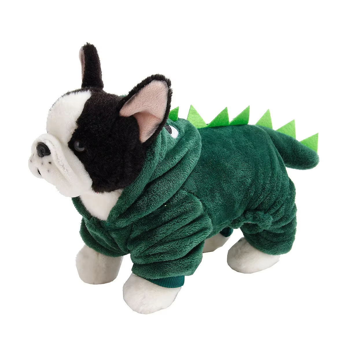 Deep Green-Shark Plain Otoño e Invierno sudaderas con capucha de felpa cálidas para pies ropa disfraz personalizado para perros de compañía 1
