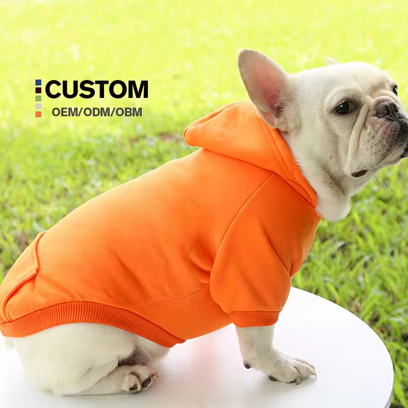 Orange-Custom Designer Luxury Dog Sweatshirt XL & XS Size Hoodie Coat for Cats for Spring & Autumn Print Pattern Pet Apparel 1