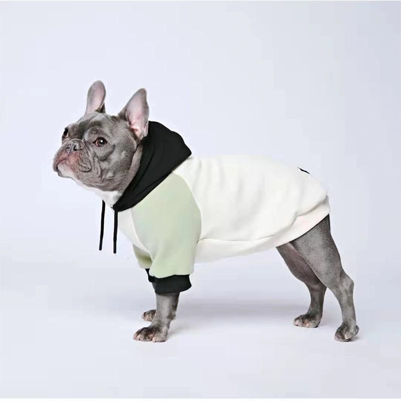 Lichtgroen aangepaste kleurcontrast-huisdierhoodie voor herfst-winter lente-printpatroon Veelzijdig gebruik voor huisdierkleding 1