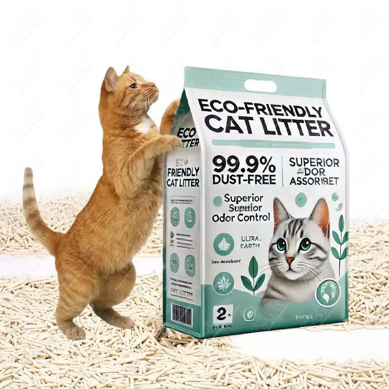 Eco-vriendelijke, snel klonterende, stofarme, duurzame premium tofu kattenbakvulling 1