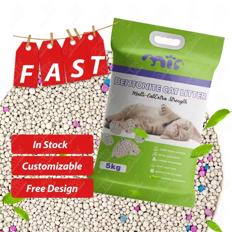 OEM ODM Factory Direct Strong Clumping Low Tracking Activated Charcoal Small Particle Bulk Bentonite Cat Litter 1