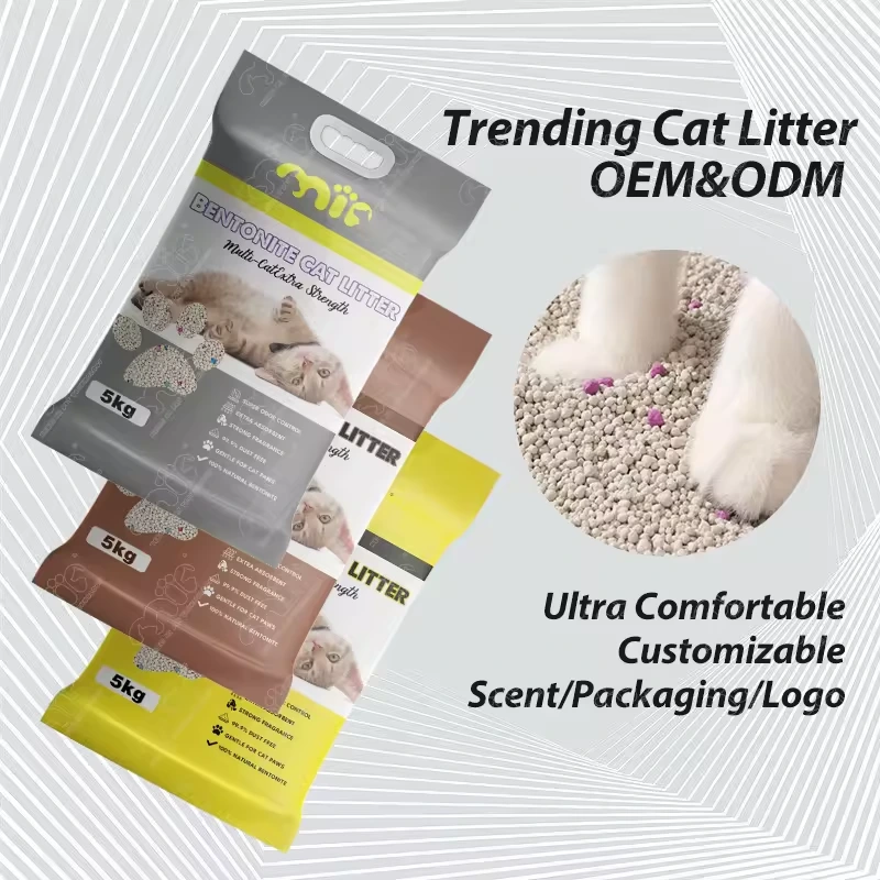 BSCI Factory Direct Selling High Quality Activated Charcoal Mineral Low Tracking Bulk Clumping Bentonite Cat Litter 1