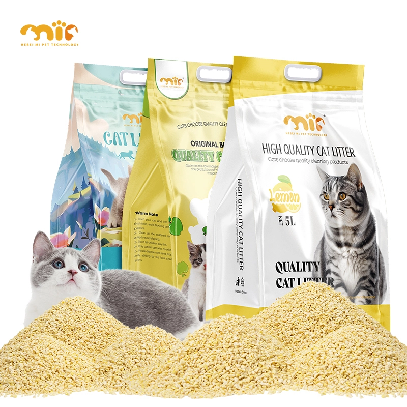 Popular Newest Product Highly Absorbent Bulk Eco Friendly Catlitter Dust Free Kitty Clumping Tofu Corn Cat Litter Sand 1