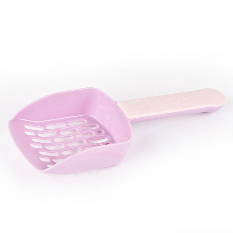 groothandel oem roze kattenbakschep met brede latten, Kitty kattenbakschepje voor dennenpellets, duurzame plastic kattenbakzeefschep 1