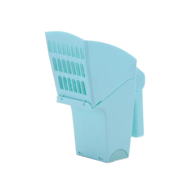wholesale blue Cat Litter Scoop Kitty Litter Sifter Scoop System Kitty Litter Scooper With Waste Bags Pet Cleaning Supplies 1