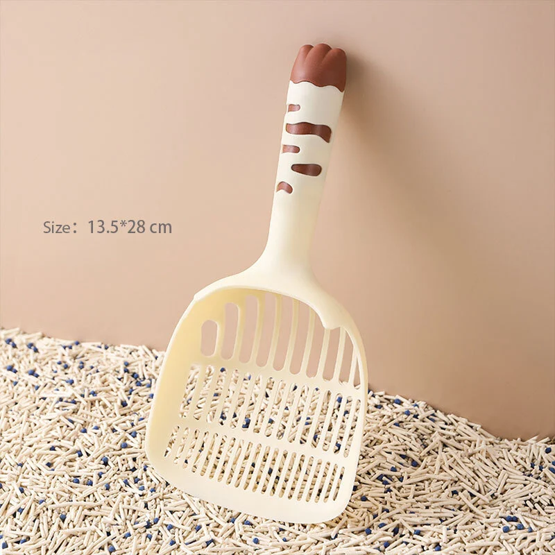 wholesale yellow  Large Cat Litter Shovel Simple Cat Litter Box Cat Poop Shovel Size Hourglass Hole Large Shovel Surface 1