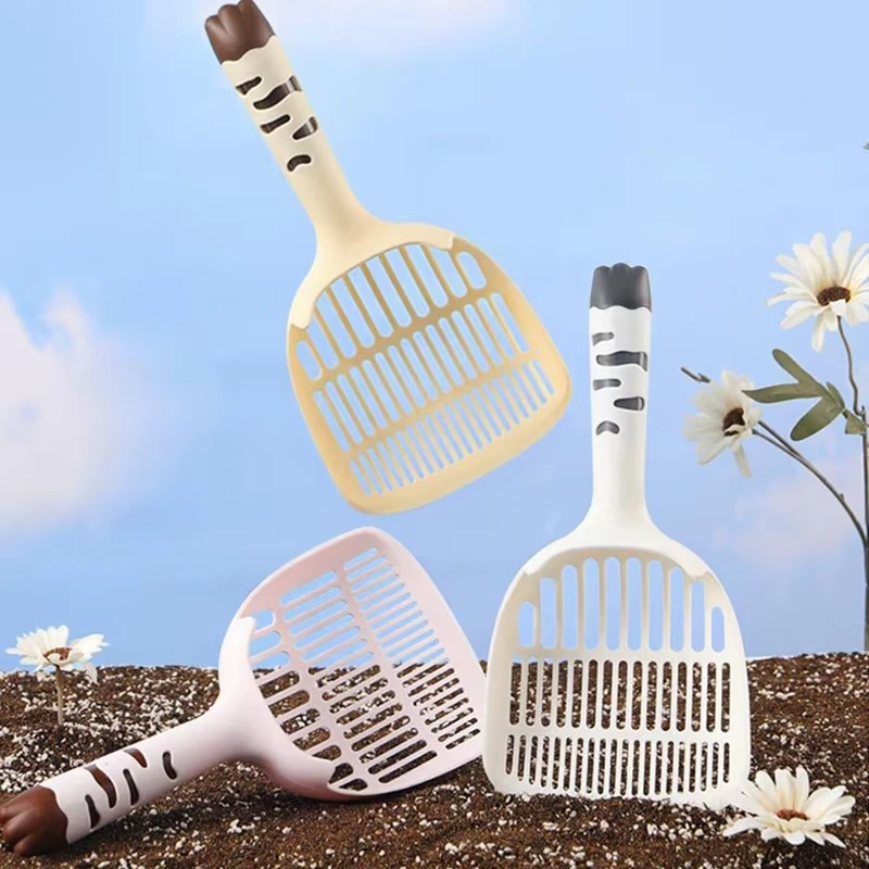 wholesale Large Cat Litter Shovel Simple Cat Litter Box Cat Poop Shovel Size Hourglass Hole Large Shovel Surface 1