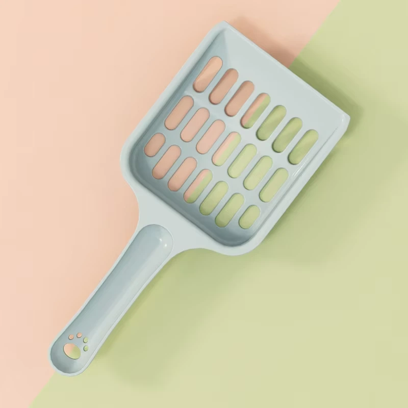 wholesale blue Durable Plastic Pet Supplies Cat Litter Shovel Big Capacity Fast Sifting Cat Litter Scoop Pet Cleaning Tools 1
