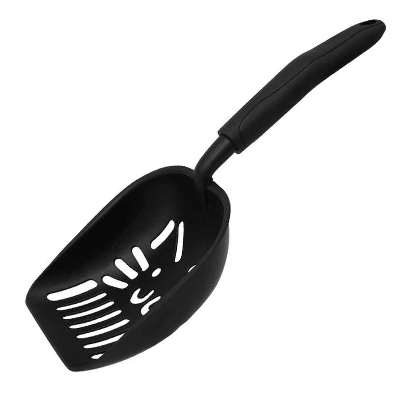 black Factory Wholesale Custom Logo Stainless Cat Litter Shovel Large Metal Cat Litter Scoop 1