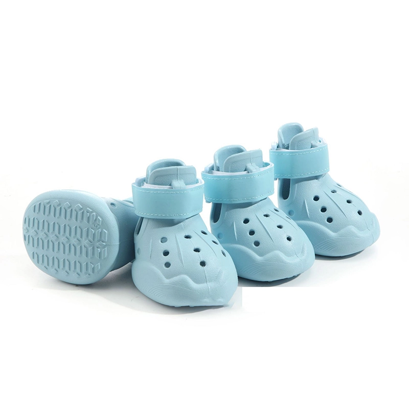 wholesale factory price Summer Breathable Dog Sandals Outdoor Non-slip Waterproof Dog Boots Pet Shoes blue 1