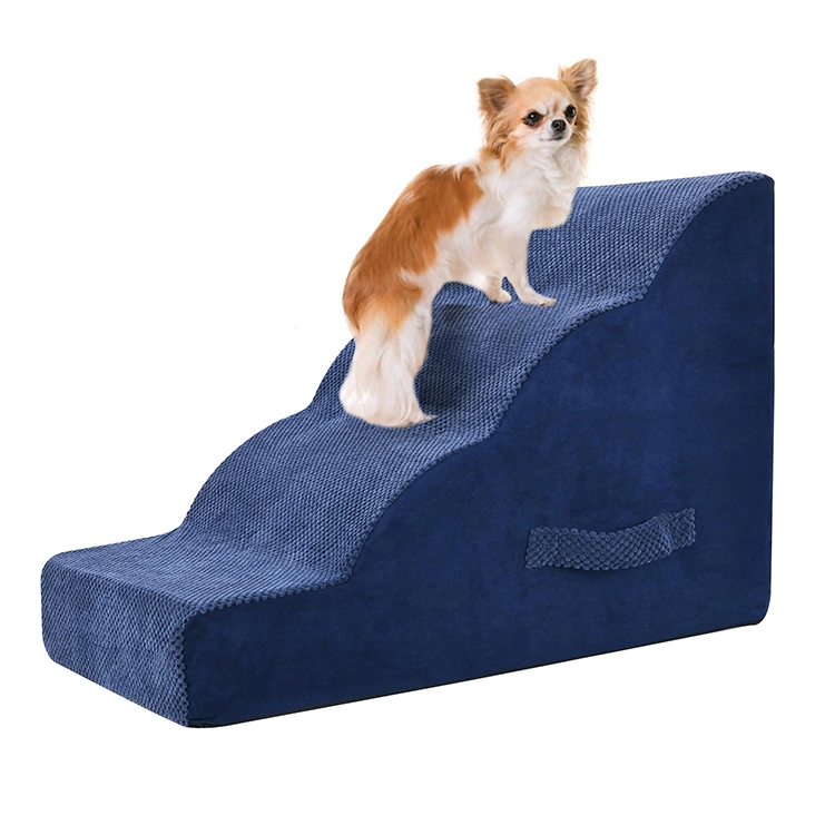 wholesale Modern Pet Dog Steps High Density Foam Non-Slip Balanced Small Large Dog Stairs for Small Dogs-blue 1