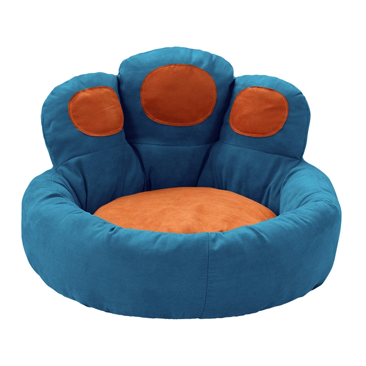 Fabricantes Camas para Perros Lavables Cama para Mascotas Suave y cálida Colorida Cueva Tela cómoda y Agradable para la Piel Cama para Perros Donut Lavable-Azul 1