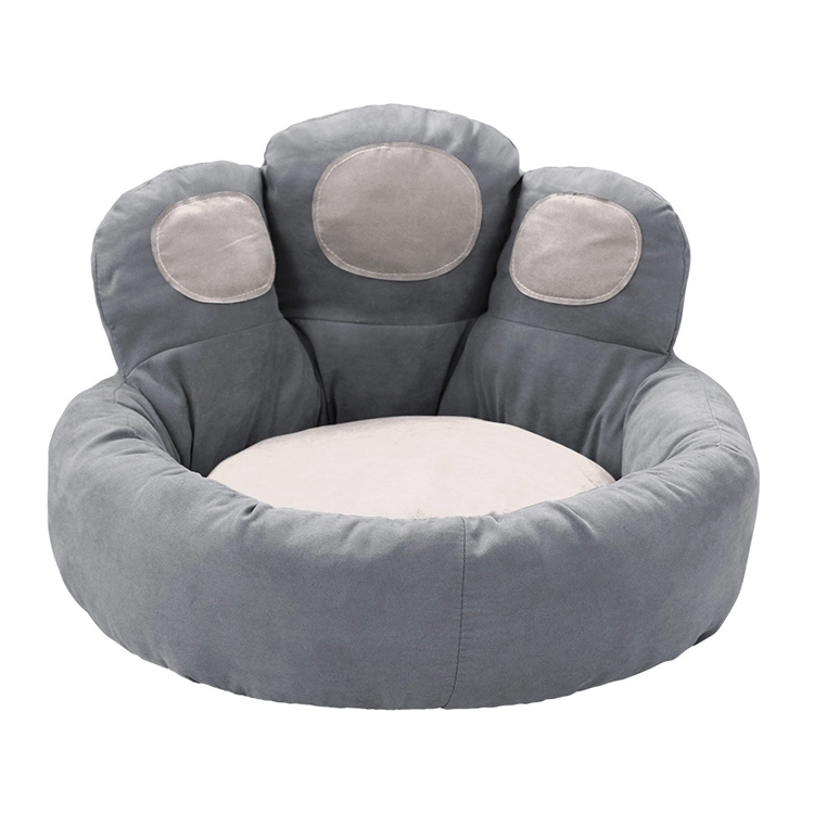 Manufacturers Washable Dog Beds Colorful Soft Warm Pet Bed Cave Comfortable Skin-Friendly Fabric Washable Donut Dog Bed-grey2 1