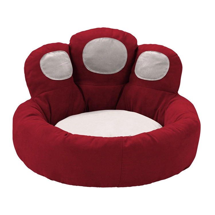Manufacturers Washable Dog Beds Colorful Soft Warm Pet Bed Cave Comfortable Skin-Friendly Fabric Washable Donut Dog Bed-red2 1