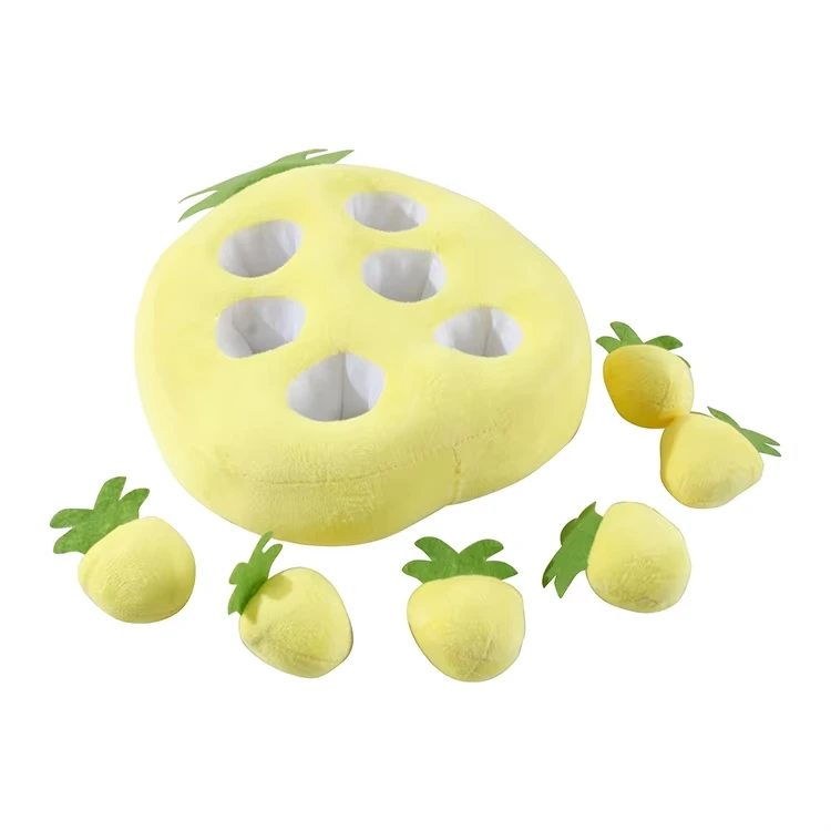 wholesale  Interactive Dogs Sniffing Mat Carrot Pineapple Strawberry Puzzle Chew Toy Dog Food Snuffle Mat-Pineapple style 1