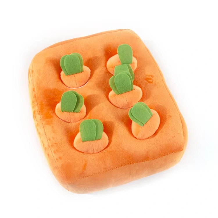 wholesale  Interactive Dogs Sniffing Mat Carrot Pineapple Strawberry Puzzle Chew Toy Dog Food Snuffle Mat-carrot style 1