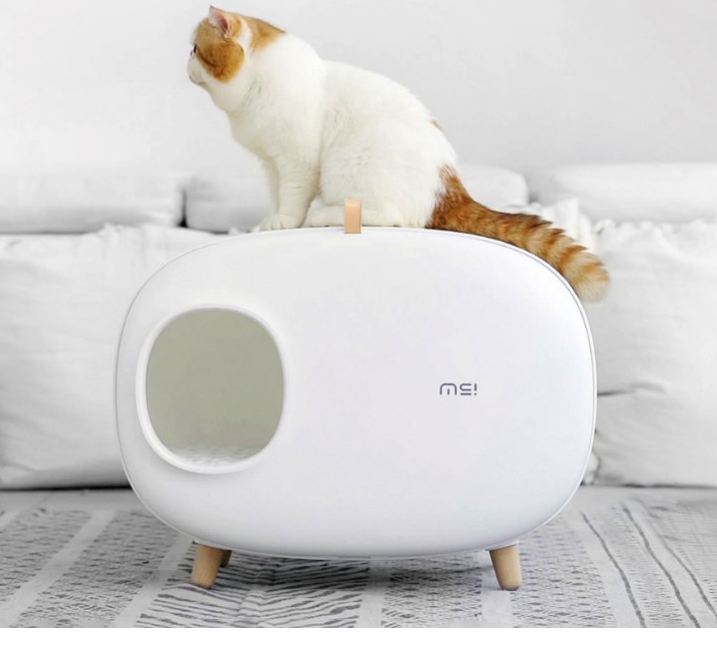 Hot Selling Elegant Cat Litter Box House Simple Design Multifunctional Pet House with Factory Price Cat Clean Litter Box-white 1