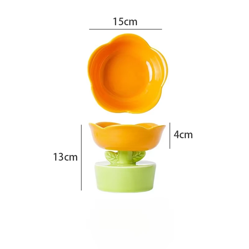 wholesale Fashionable New Dog Bowl Pet Popular Logo Cat Big Dog Drinking Basin Ceramic Pet Bowl-orange 1