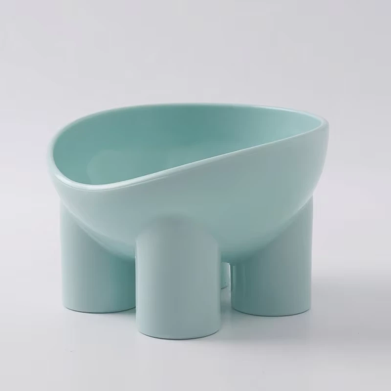 wholesale Pet Products Feeder Elevated Dog Water Food Feeding Pet Bowl for Dogs and Cats with Stand factory price-blue 1
